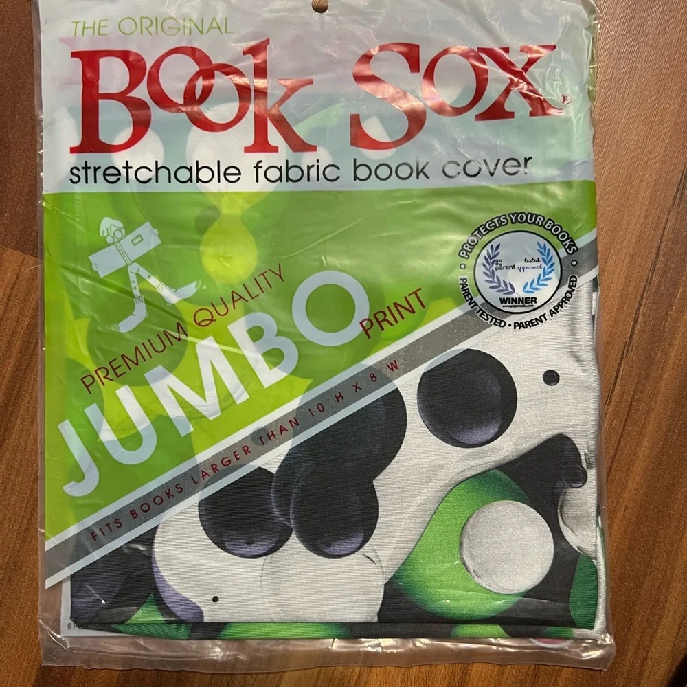 Book Sox Stretchable Fabric Book Covers - Jumbo Size Assorted Colors Bundle New